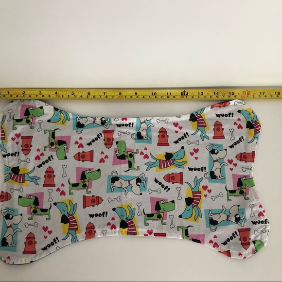 *3/$30 New Puppy Placemat Dog Cat Reversible Denim Cartoon Handmade Pet Kitten - Picture 5 of 5